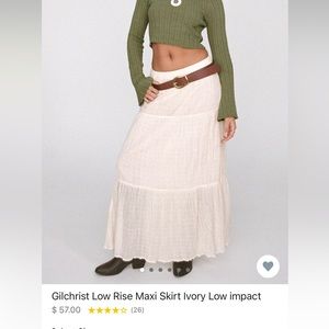 Princess polly ivory maxi skirt